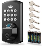 Desloc A100F Keypad Fingerprint Door Lock, 175*130*91.1MM, Matte Black. Fixed Price $57.99.