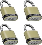 Outdoor Combination Heavy Duty Weatherproof Padlock, 4 Pack Re. Fixed Price $53.80.
