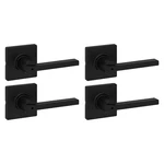 4 Kwikset Casey Privacy Locking Door Bed & Bath Handle Matte Black 93002-068. Fixed Price $60.00.