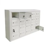 37X25X8" Recess Wallmount Cell Phone Storage Mail Locker 20-DOOR 6.2X5.2X6.8". Fixed Price $314.79.