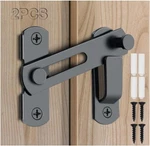 2PCS Barn Door Lock, 180 Degree Flip Sliding Latches, Gate Black. Fixed Price $9.11.