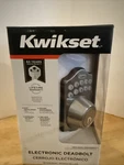 Kwikset Electronic Deadbolt - Satin Nickel 2013 Brand New. Fixed Price $55.00.