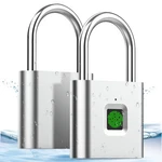 Fingerprint Padlock IP67 Waterproof Rechargeable Smart Keyless Gym Locker. Fixed Price $19.99.
