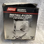 Nos Mag Security Install-a-lock Door Reinforcer Polished Brass 71-PB Usa. Fixed Price $7.21.