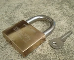 Vtg Walsco By Viro Italy Hardened Shackle Big Brass Padlock High Security 3.5". Fixed Price $35.00.