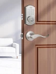 Elamor M19 Keyless Entry Door With 2 Lever Handles, Auto Lock, 50 User Code. Fixed Price $69.64.