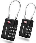 2 Pack Tsa Approved 4-DIGIT Cable Luggage Keyless Travel Suitcase Padlocks. Fixed Price $13.99.