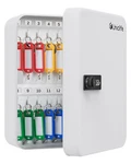 Uniclife 28-KEY Steel Cabinet With Combination Lock Wall Keys, White. Fixed Price $45.99.