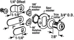 Prime-line U9944 Die Cast Brass-plated Keyed Drawer/cabinet Lock 3/4 Dia. In.. Fixed Price $11.45.