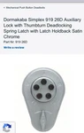Kaba Simplex Keyless Lock Metal Brushed Silver Door Mechanism. Fixed Price $110.00.