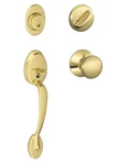 Schlage Plymouth Cylinder Keyed Entry Handleset With Knob F60 605. Fixed Price $55.00.
