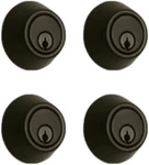 Nu-set Heavy Duty Commercial Grade Single Cylinder Deadbolt, 4-PACK. Fixed Price $65.99.