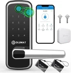 Keyless Smart Door Lock With Handle Wifi Gateway Keypad Fingerprint Entry. Fixed Price $55.00.