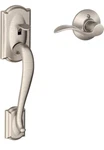 Schlage Camelot Entry Door Handle With Lever - Satin Nickel FE285 619 Acc. Fixed Price $83.99.