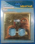 Mintcraft Polished Brass Combination Plate 600-6688. Fixed Price $10.00.