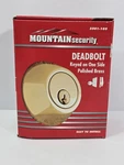 Mountain Security Deadbolt Easy Install Keyed Entry Polished Brass 3501-105. Fixed Price $18.69.