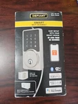 Defiant Square Satin Nickel Smart Hubspace Wi-fi Deadbolt. Fixed Price $44.99.