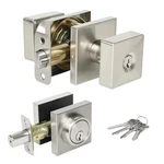 Square Door Knobs Exterior Lock Set With Deadbolt, Single Cylinder Deadb.... Fixed Price $36.89.