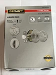 Defiant Hartford Satin Nickel Combo Pack With Single Cylinder Deadbolt. Fixed Price $16.99.