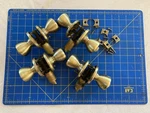 4 Kwik Set Antique Brushed Brass Door Knob Handle Used Salvage Twist Lock. Fixed Price $5.00.
