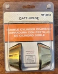 Gatehouse Polished Brass Style Double Cylinder Deadbolt Lock # 0118010. Fixed Price $26.31.