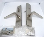 Emtek 10 Inch Stretto Rectangular Privacy Sideplate Entry Set 8241US15. Fixed Price $105.50.