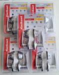 Lot 5 Kwikset Satin Chrome Delta Keyed Entry Lever Door Lock Deadbolt Combo Pack. Fixed Price $184.99.
