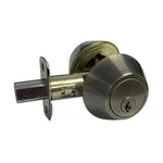 Castle Guard KA-5192 Double Cylinder Deadbolt Antique Brass Lock Set New. Fixed Price $16.97.