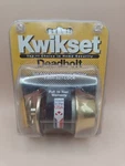 New Kwikset Deadbolt Lock Gold Tone Finish 10881-001. Fixed Price $8.32.