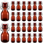 Tessco 24 Pcs Amber Mini Glass Bottle With Swing Top Decorative Olive Oi.... Fixed Price $73.88.