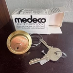 Medeco High Security Mortise Cylinder Lock Keyed 10-0200 Satin Brass CT-Z01 Keys. Fixed Price $54.99.