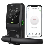 Lockly Secure Plus Latch Bluetooth Smart Handle Keyless Entry - Matte Black. Fixed Price $175.00.