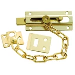 #1879 Chain & Bolt Door Guard, Polished Brass, Hickory First Watch Security. Fixed Price $6.99.