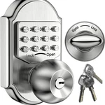 Elemake AX-MKD001 Keyless Entry Door Deadbolt Silver Open Box Complete. Fixed Price $36.22.