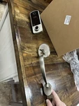 Bebasia Fingerprint Door Lockkeyless Entry, Auto Lock,oled Display, Satin Nickel. Fixed Price $45.00.