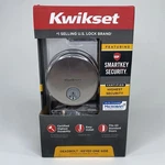 (lot Of 3) Kwikset Uptown Round Single Cylinder Deadbolt Satin Nickel 92580-016. Fixed Price $55.19.