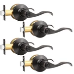 Gobekor 4 Pack Privacy Door Lever - Keyless, Oil Rubbed Bronze. Fixed Price $70.88.