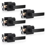 Probrico 5 Pack Square Privay Levers For Bed And Bath Matte Black Finish. Fixed Price $96.17.