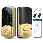 Smonet Smart Keyless Entry Door Lock,brass Fingerprint Deadbolt Wi.... Fixed Price $202.75.