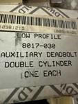 Baldwin 8017-030 Auxiliary Deadbolt Double Cylinder Polished Brass. Fixed Price $45.00.