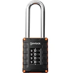 Novlock 2.76 Long Shackle Combination 4-DIGIT 1, Black/orange. Fixed Price $17.50.