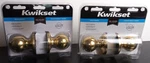 New Pair Kwikset Bed & Bath Door Knob Locks 93001-500 Bright Brass Finish. Fixed Price $26.99.