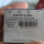 Ilco Ic Mortise Housing R28107-5-26D Silver Finish 1-3/8" Removable Cam. Fixed Price $16.99.