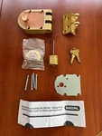 Segal 15316 Deadlock, 666A, Single Cylinder, Angle Strike, Satin Brass. Fixed Price $39.99.