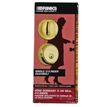 Brinks Home Security Single Cylinder Deadbolt Polished Brass 23061-105. Fixed Price $39.99.