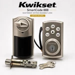 Kwikset Smartcode 888 Touchpad Electronic Deadbolt Satin Nickel Finish Smartkey. Fixed Price $64.99.