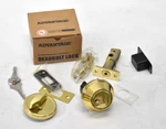 Advantage Commercial Grade 2 Deadbolt Lock Single Cylinder Polished Brass. Fixed Price $16.49.