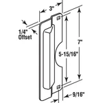 Prime-line 9500 Brushed Stainless Steel Gray Entry Latch Shield 7 X 3 In.. Fixed Price $17.71.