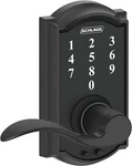 Schlage Touch Camelot Lock With Accent Lever (matte Black) FE695. Fixed Price $138.84.