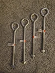 Lot Of Stanley N347-690 5/8 12 Zinc Eye Bolt + Hex Nut. Fixed Price $35.00.